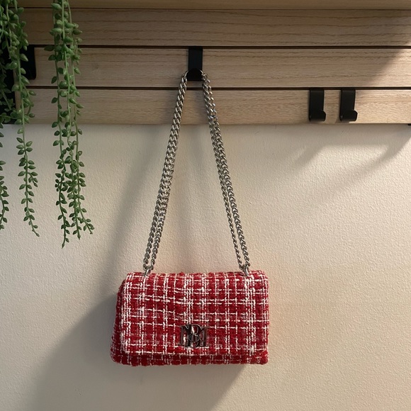 Badgley Mischka Handbags - Badgley Mischka Red Tweed Purse